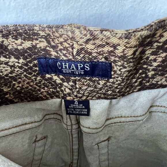Chaps Womens y2k Snakeskin Pattern Denim Skirt Size 4 Pockets - Picture 5 of 6